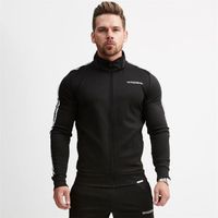 Wholesale Men s Fitness Hoodies Crossfit Pullover Zipper Jacket Sweatshirts Bodybuilding Sportswear Fashion