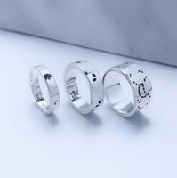 Wholesale Top Luxury Designer Silver Plated Ring Elf Skull Rings with Man or Woman Gift High Quality Alloy Fashion Jewelry Supply