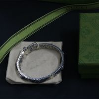 Wholesale Best Fashion Silver Letter Belt Press Buckle Bracelet Pattern Enamel High Quality Silver Plated Vintage Bracelet Supply NRJ