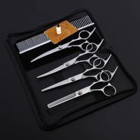 Wholesale Stainless Steel Grooming Cats Dogs Hair Seam Up and Down Curved Scissors Sharp Haircut Pet Tool Set
