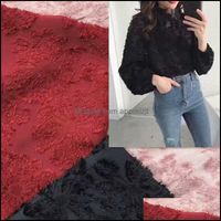 Wholesale Fabric Clothing Apparel Style Jacquard Cut Woolen Dress Womens Wear Polyester Cloth Drop Delivery Ialp0