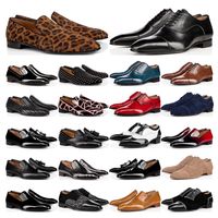 Wholesale 2021 mens loafers Oxford Derby shoes red bottoms black white brown bule suede Patent Leather Rivets glitter fashion Dress Wedding Business