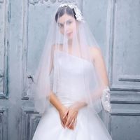 Wholesale Bridal Veils Embroidery Applique Veil Ivory Tulle Cathedral One Layer Wedding Hair Accessories D Artificial Flower Vail Gifts