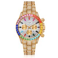 Wholesale Lvpai Brand Men Women Watches Iced Out Diamond Hip Hop Luxury Large Dial Calendar Quartz Wrist Watch Top Brand Luxury Gold Clock