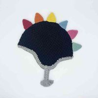Wholesale Cartoon Animal Dinosaur Hat Cold Protection Handmade Crochet Knitting Winter Hats