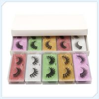 Wholesale 3D Mink Color Eyelash Packaging Box Diffetent Color Bottom Card Eyelase Cases Makeup Eye Lash Packaging Box styles DHL