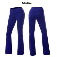 Wholesale Women Flare Wide Legging Elastic Solid Color Trousers Bell Bottom Yoga Long Pants Casual MC889