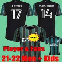 Wholesale 2021 CHICHARITO LA GALAXY Player version Fans Soccer Jersey J DOS SANTOS HERNANDEZ KAMARANavy football Shirts Men Kids