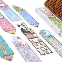 Wholesale Bookmark packs Creative Cat In Book Paper Cartoon Animals Promotional Gift Stationery