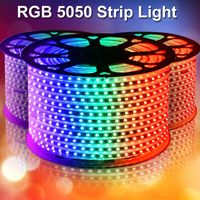 Wholesale 110V V Dimmable Led Strips M M M High Voltage SMD RGB Led Strips Lights Waterproof IR Remote Control Power Supply