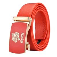 Wholesale Belts Red year of the Tiger mascot wedding supplies tiger red trouser belt men s automatic buckle