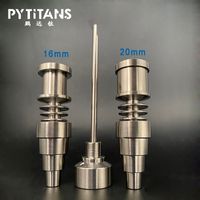 Wholesale Domeless GR2 Titanium Nails Ceramic Enail Coils Hookahs mm mm Dnail Enail Heater Coil Carb Cap Kits For Both Female Male Glass Pipe Water Bong Smoking Accessories