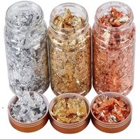 Wholesale Gold Leaf Flakes Copper for Gliding Arts Craft Decoration Silver Coppers Foil Fragments Flake Crafts RRE11327