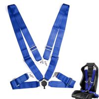 Wholesale Safety Belts Accessories Racing Seat Belt Sport Car Point Camlock Strap Nylon Harness Blue Black Red Green