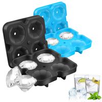 Wholesale Diamond Silicone Ice Cream Tools Bar Accessories Mold Cube Tray Mould Shot Glasses Whiskey Cocktail Party Ball Maker hockey