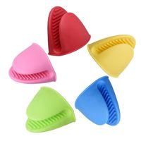 Wholesale Silicone Heat Resistant Gloves Clips Insulation Non Stick Anti slip Pot Bowel Holder Clip Cooking Baking Oven Mitts