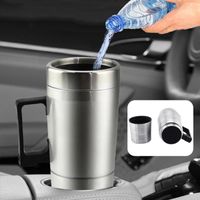 Wholesale Water Bottles V V Car Heating Cup Stainless Steel Auto Heater Kettle Travel Coffee Tea Heated Mug Motor Lighter Plug