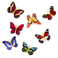 Wholesale Colorful Butterfly Wall Stickers Easy Installation Night light LED Lamp Home living Kid Room Fridge Bedroom Decor with fast ship