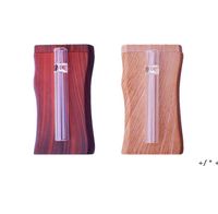 Wholesale Handmade ABS Plastic Dugout with Glass Tube Smoking Accessories Filter Digger One Hitter Cigarette pipes Case Container RRB13575