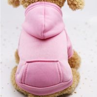 Wholesale Hooded Pocket Sweater Small Dogs Hoodies Coat Pocket Jackets With Sleeve Dogs Outside Travel Winter Warm Clothes Pet Supplies S2
