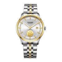 Wholesale Wristwatches CADISEN Top karat Gold Watch Automatic Men s Mechanical Watches Relogio Masculino