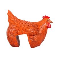 Wholesale Frames H056 Clip Ladder Hen Resin Ornament Statues Funny Chicken Animal Clamping Stairs Figure Indoor Outdoor Garden Farm Lawn Fence