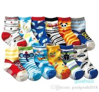 Wholesale 12 style cotton Baby socks rubber slip resistant floor socks cartoon small kid socks baby b901