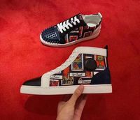 Wholesale Famous Orlato Men s Designer Shoes Red Bottom Sneakers Card Graffiti Couple Comfort Skateboard Outdoor Discount Sports With Box