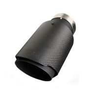 Wholesale 1 PIECE M logo matte carbon fiber exhaust muffler black stainless steel car pipe tail end tips for BMW SERIES