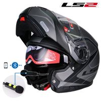 Wholesale Motorcycle Helmets Genuine LS2 FF325 Flip Up Motocycle Helmet Double Sun Shield Lens Modular Motorbike Men Full Face ECE Racing Moto