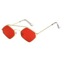 Wholesale 2021 Red Quality Women Eye Diamond Shape Retro Lens Yellow Sunglasses Metal Frame High New Steampunk Fashion Vintage G Xxdou