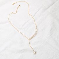 Wholesale Pendant Necklaces VEELFF High Polish K Plating Real Gold Titanium Steel Necklace Irregular Freshwater Baroque Pearl Bud Y chain