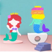 Wholesale Big Size cm Fidgets Toy Rainbow Mermaid Chess Board Push Bubble Fidget Sensory Toys For Children Interactive Game Toys