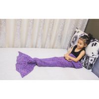 Wholesale 10colors cm Mermaid Tail Blankets Mermaid Tail Sleeping Bags Cocoon Mattress Knit Sofa Blanket Handmade Living jllrYs ladyshome