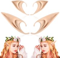 Wholesale 4PCS Elf Ears Medium and Long Style Cosplay Fairy Pixie Soft Pointed Tips Anime Party Dress Up Costume Masquerade Accessories Halloween Elven Vampire Fairy Ears