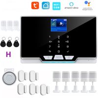 Wholesale 433Mhz Wifi Gsm Alarm Home Security System Apps Control Full Color Light Bars Works With Alexa Google Wireless Burglar