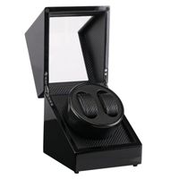 Wholesale Watch Boxes Cases PU Shaker Winder Holder Display For Automatic Mechanical Watches Box Double Storing USB Charging