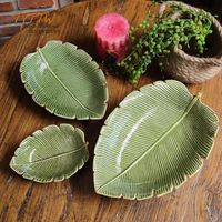 Wholesale Decorative Objects Figurines YEAR piece Country Modelling Dish Serving Plate Ceramic Creative Home Decoration Kitchen Table We
