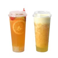 Wholesale FedEx oz Disposable Plastic Juice Cup Heart Lid Frosted Milk Tea Cups Food PP Beverage Container Thicken Transparent Drinks Mug S2