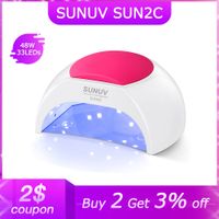 Wholesale SUNUV SUN2C UV Nail Lamp W for Smart Sensor Manicure LED Light Dryer Curing Gel Polish Varnish Machine
