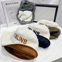 Wholesale Reversible Hats Designer Bucket Hat Lamb Wool Cap Warm Cold Proof Caps Color Top Quality