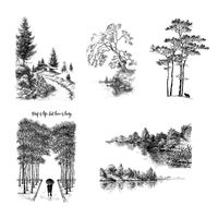 clear stamps card making 2022 - Painting Supplies 2021 DIY Stamps For Scrapbooking And Card Making Trees Forest HD Natural Clear Stamp Account Craft Set