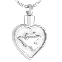 Wholesale Pendant Necklaces Peace Dove In Heart Necklace Women Accessories Souvenir Ash Keepsake Memorial Locket Pet Urn Jewelry Factory Price