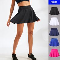 Wholesale shaping gym clothes Women sports quick drying skirt tennis dance yoga training skirt anti light fitness running lined short pants