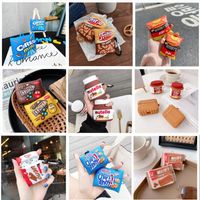 Wholesale 3D Funny Cute Chocolate Chip Cookies Wireless Earphone Case for Airpods Pro Box Bluetooth Headset Silicone Luxury Cover