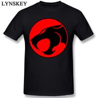 Wholesale Round Collar Men T Shirt Fabric Top Tees Fashion Thundercat Printed Short Sleeve Simple Style Black Red Clothing