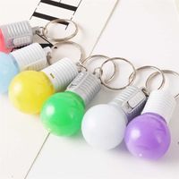 Wholesale Fashion Multi Colors Small Bulb LED Light Lamp Bulb Keychain Gifts For Boys Girls Decoration Small Bulb Key Ring Bag Pendants Hanging G65V5S2