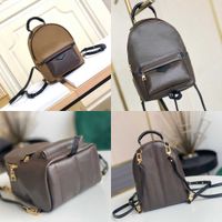 Wholesale Woman backpack mm pm Mini backpacks women luxury designer back packs fashion top quality genuine leather shoulders bags brown old flower
