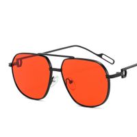 Wholesale Metal men and women color ocean film double beam sunglasses fashion trend retro sunglasses personality toad mirror