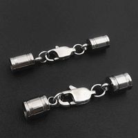 Wholesale Leather Cord End Crimps clasps With multi shape Lobster Clasp for DIY Jewelry Findings Accessories